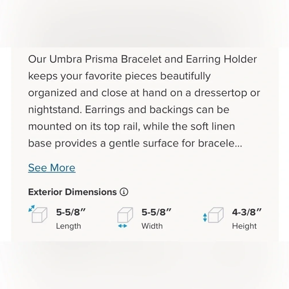 Umbra jewelry organizer. Perfect for earrings or other jewelry
